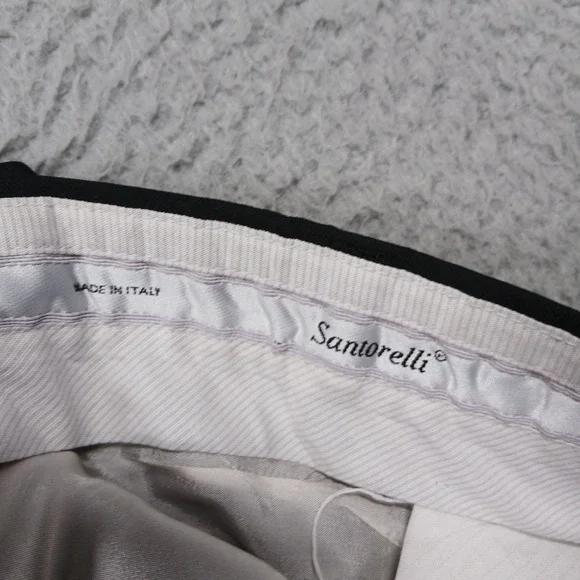Jay‎ Lore Romano Men's 46 Black Dress Pants Roma Model Italian Wool Blend